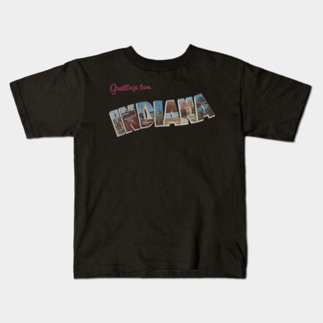 Greetings from Indiana Kids T-Shirt by reapolo
